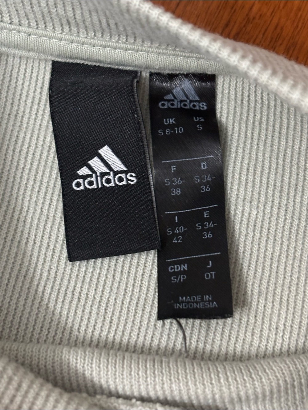adidas light teal Gray Cropped Crewneck Sweatshirt - Picture 5 of 6